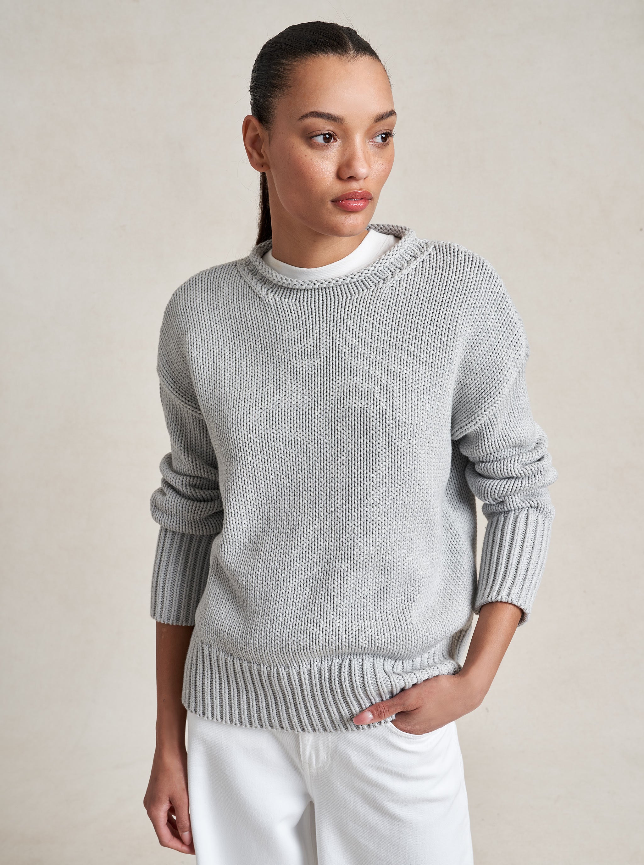 Solid Marina Sweater Xxs in Grey