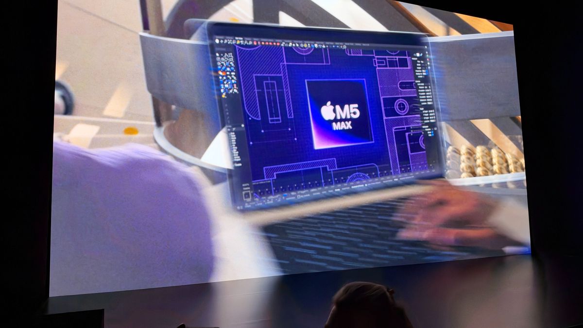 A MacBook Pro and Apple's 'Pro and Tell' event