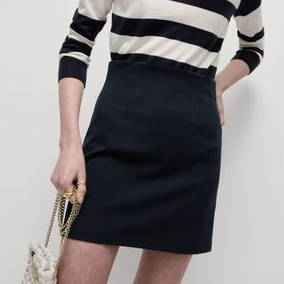 Navy a-line mini skirt from M&S