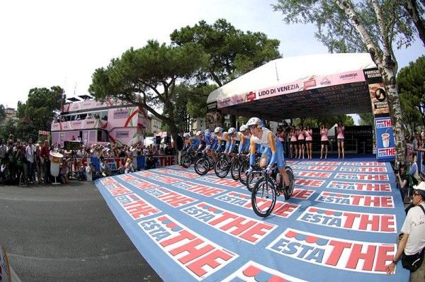 Garmin-Slipstream starts stage one of the centennial Giro d'Italia.