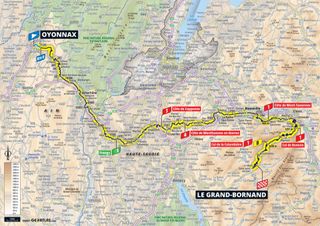 Stage 8 map 2021 Tour de France