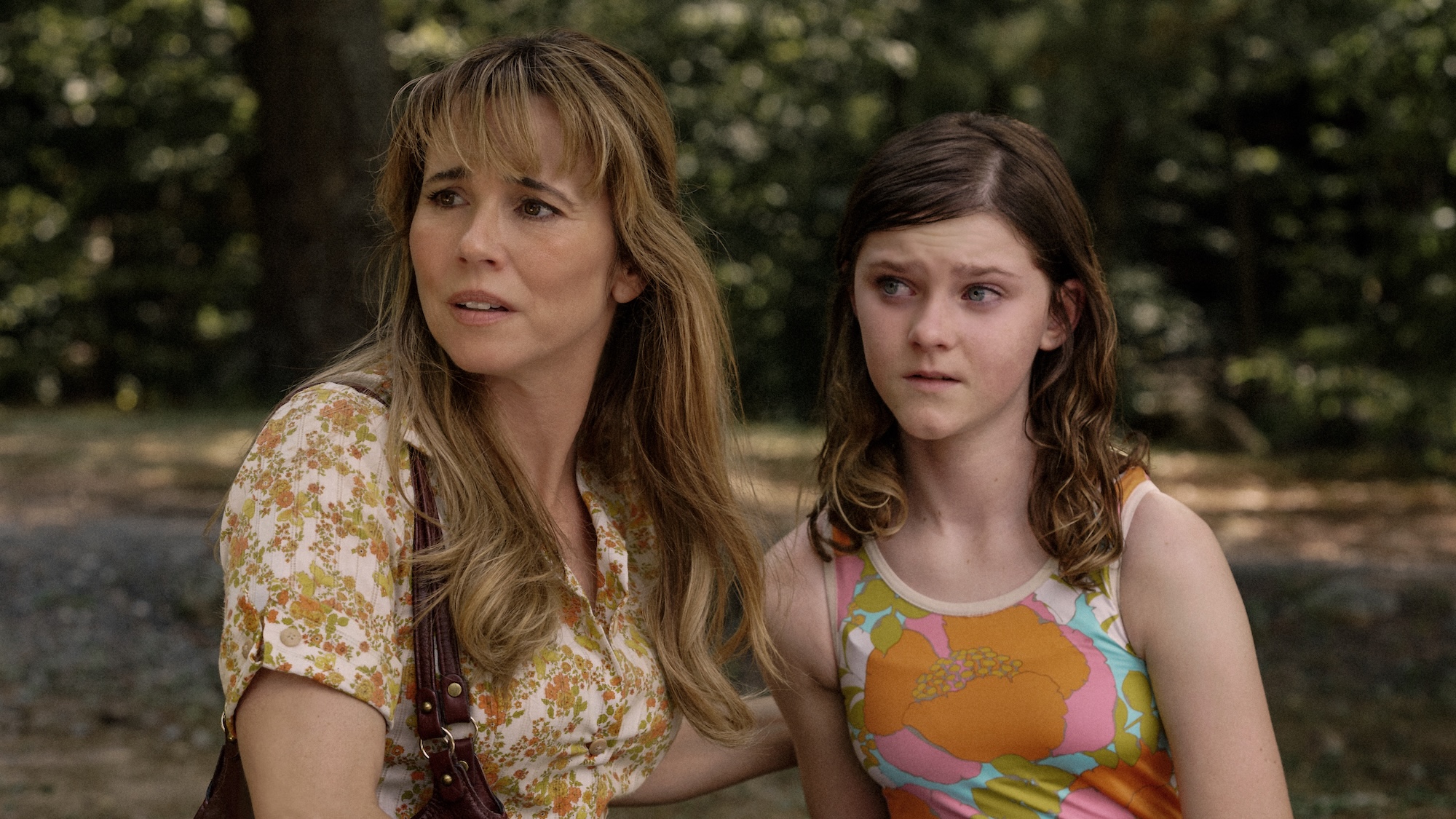 Pamela Voorhees and Grace Snell sitting outside in Crystal Lake Season 1