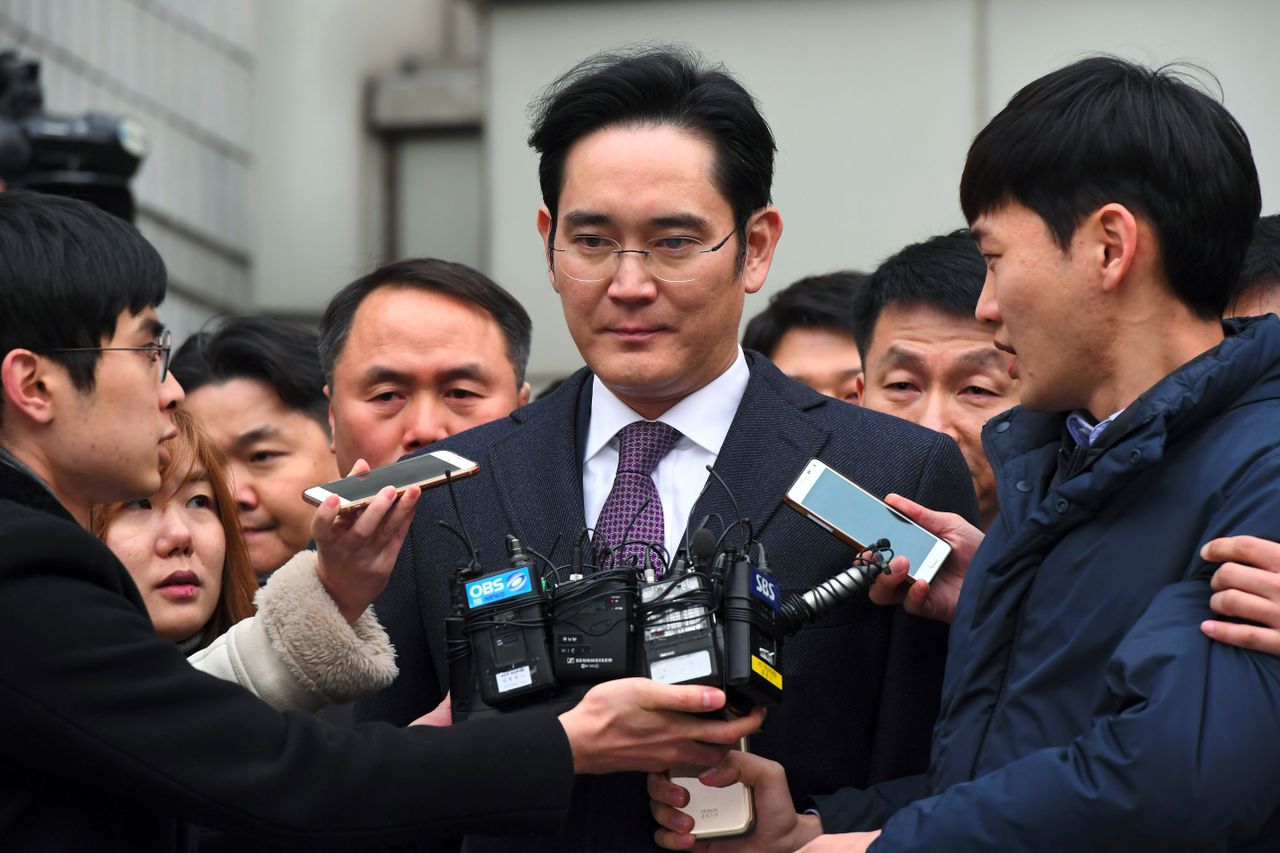 Samsung&amp;#039;s Lee Jae-Yong leaves a court hearing