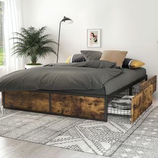 Steelside Milliken Platform Bed with 4 Drawers