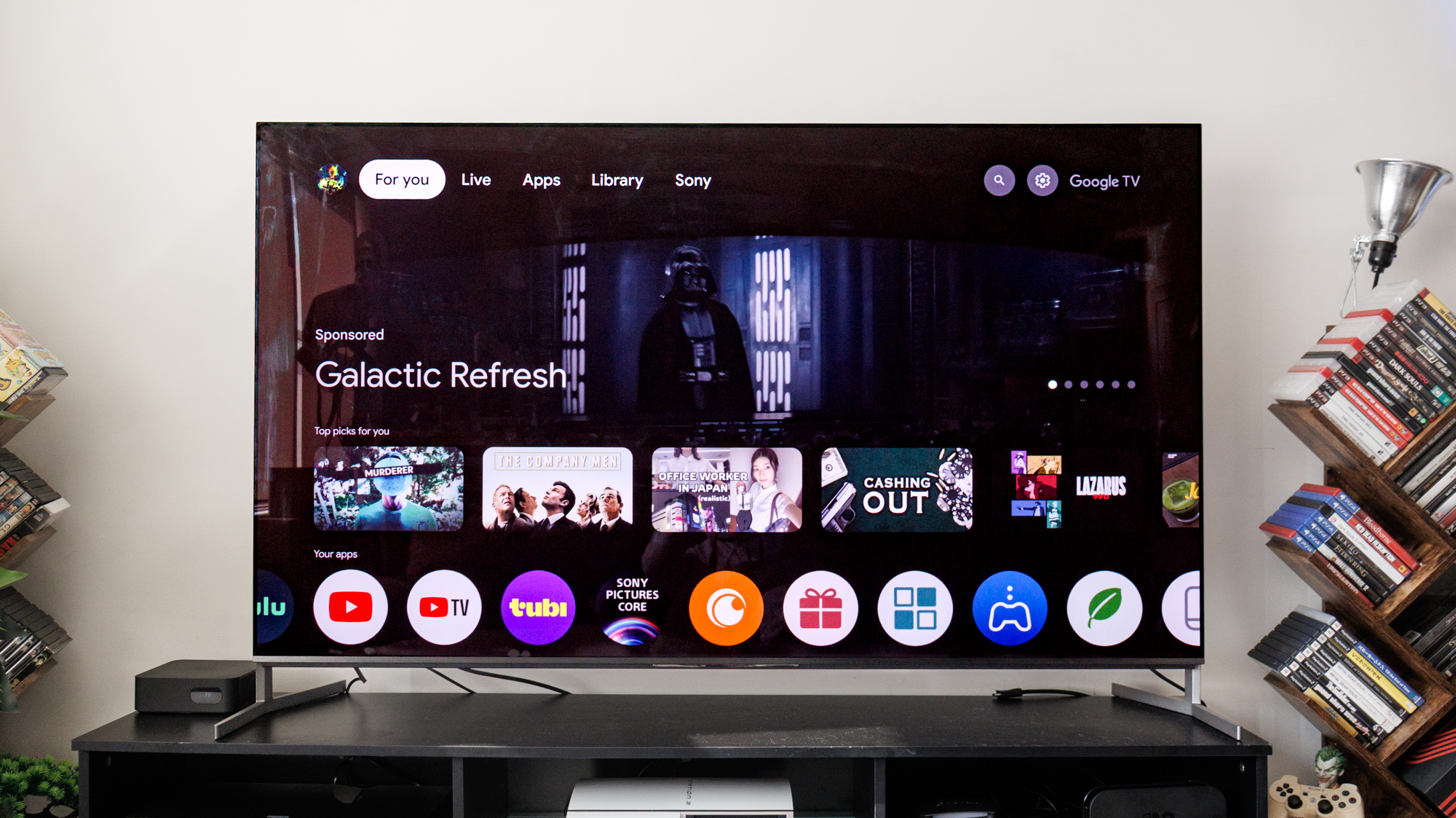 Google TV on a Sony Bravia 8 II TV.