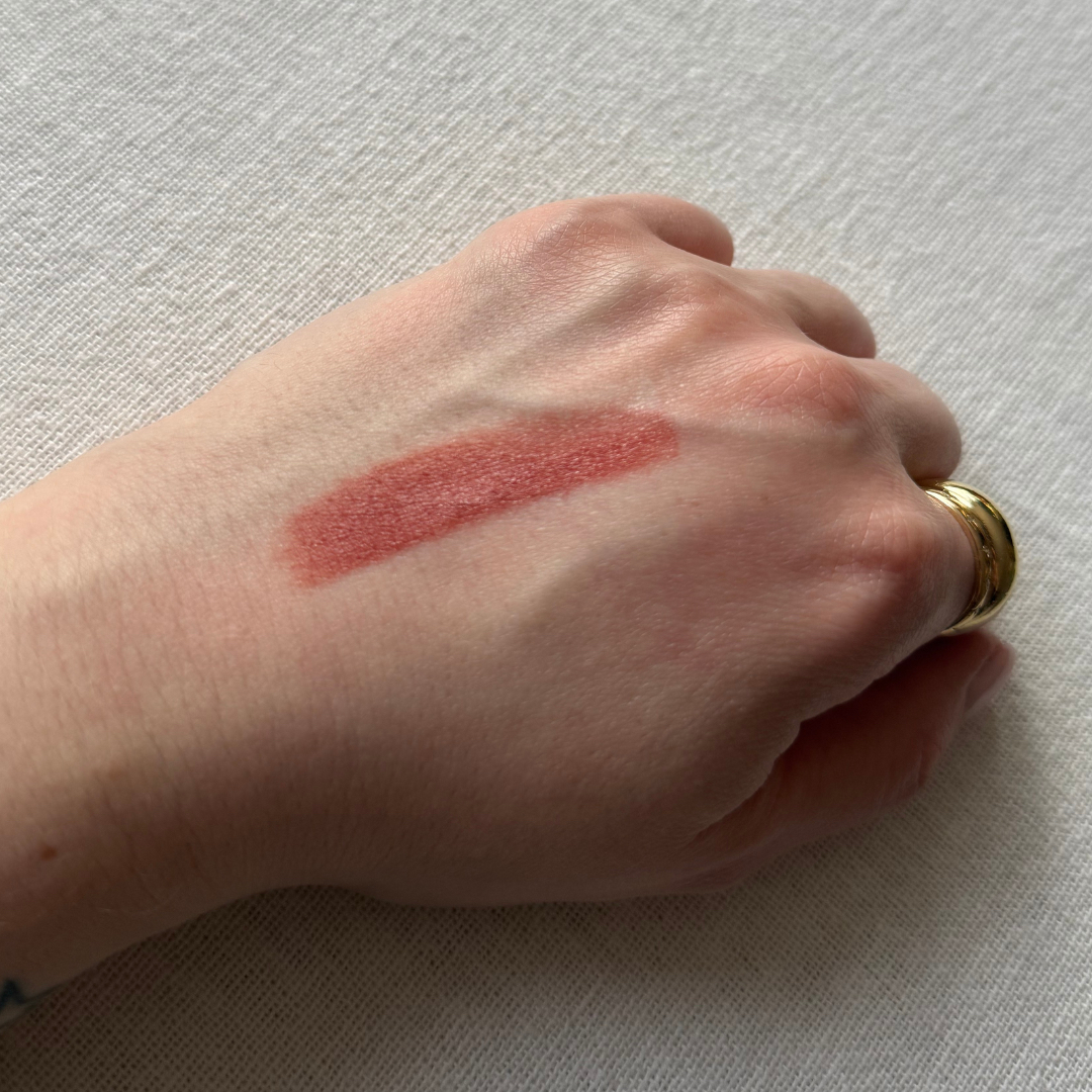 Swatch of Victoria Beckham Beauty Cheeky Posh Blush on the back of a hand