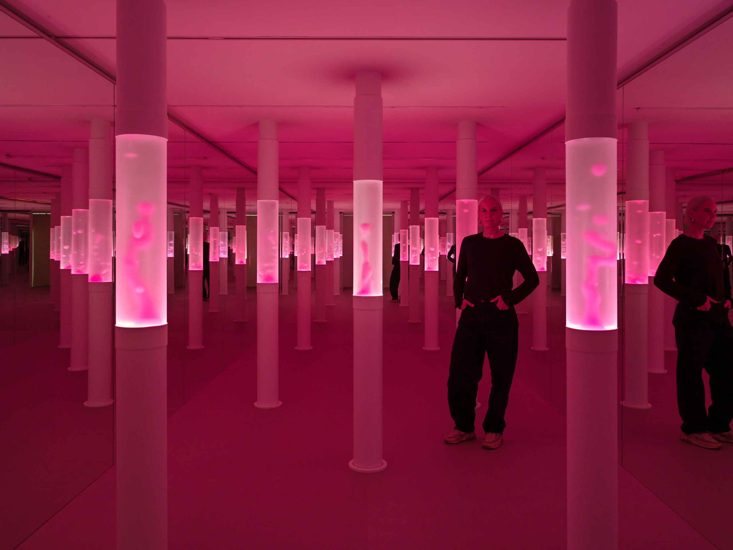 Sabine Marcelis’ pink lava lamps installation as part of Zurich exhibition