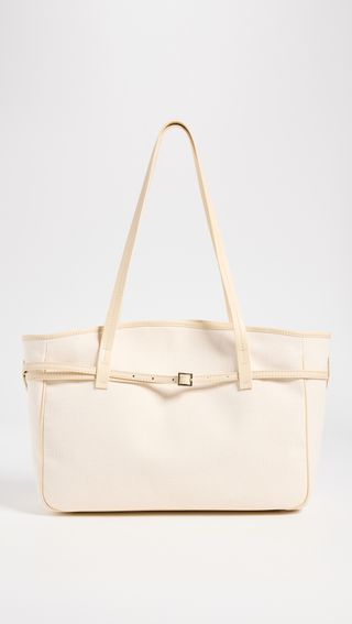 Xl Du Jour Canvas and Soft Calf Leather Tote
