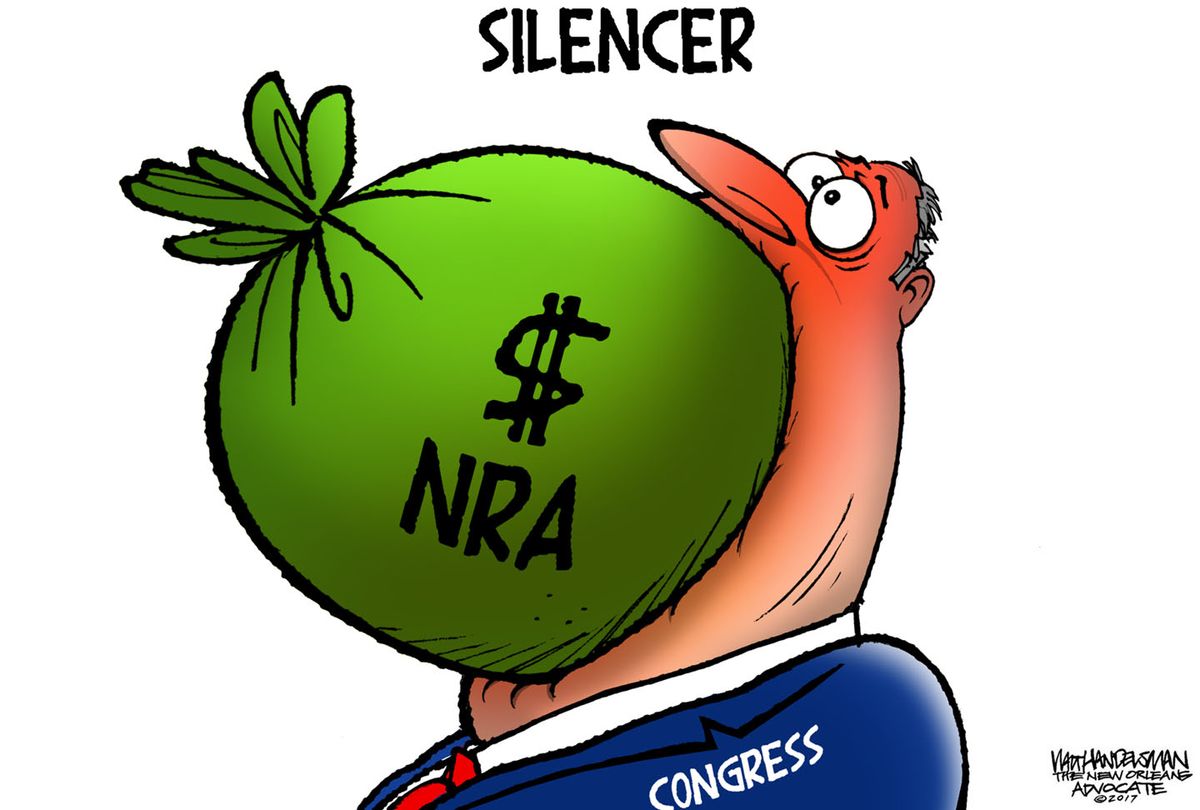 Political cartoon U.S. NRA lobbying Congress gun control The Week