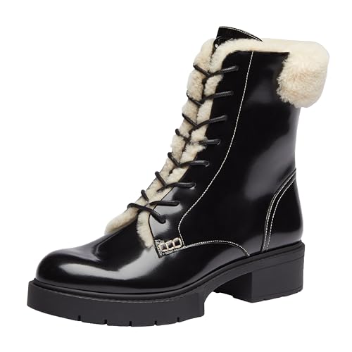Coach Women&#039;s Leighton Bootie Uniform Dress Shoe, Black/natural, 7.5