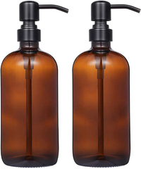 Amber Glass Soap Bottles | Was $19.99, Now $13.99 at Amazon