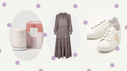 three products in the Oliver Bonas Black Friday sale, including a dress, white trainers and a diffuser
