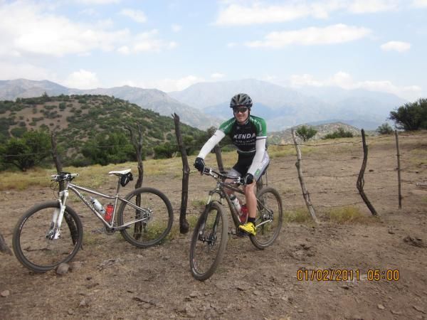 Mike Broderick rides in Huinginal, outside of Santiago, Chile.