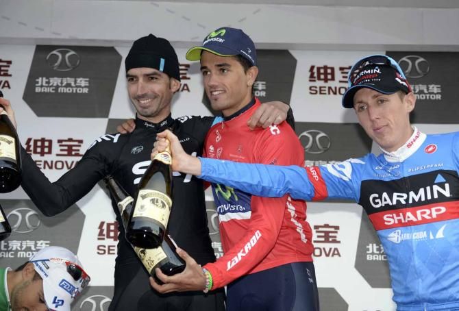 Benat Inxausti (Movistar) held off David Lopez (Sky) and Dan Martin (Garmin-Sharp) to win the 2013 Tour of Beijing.