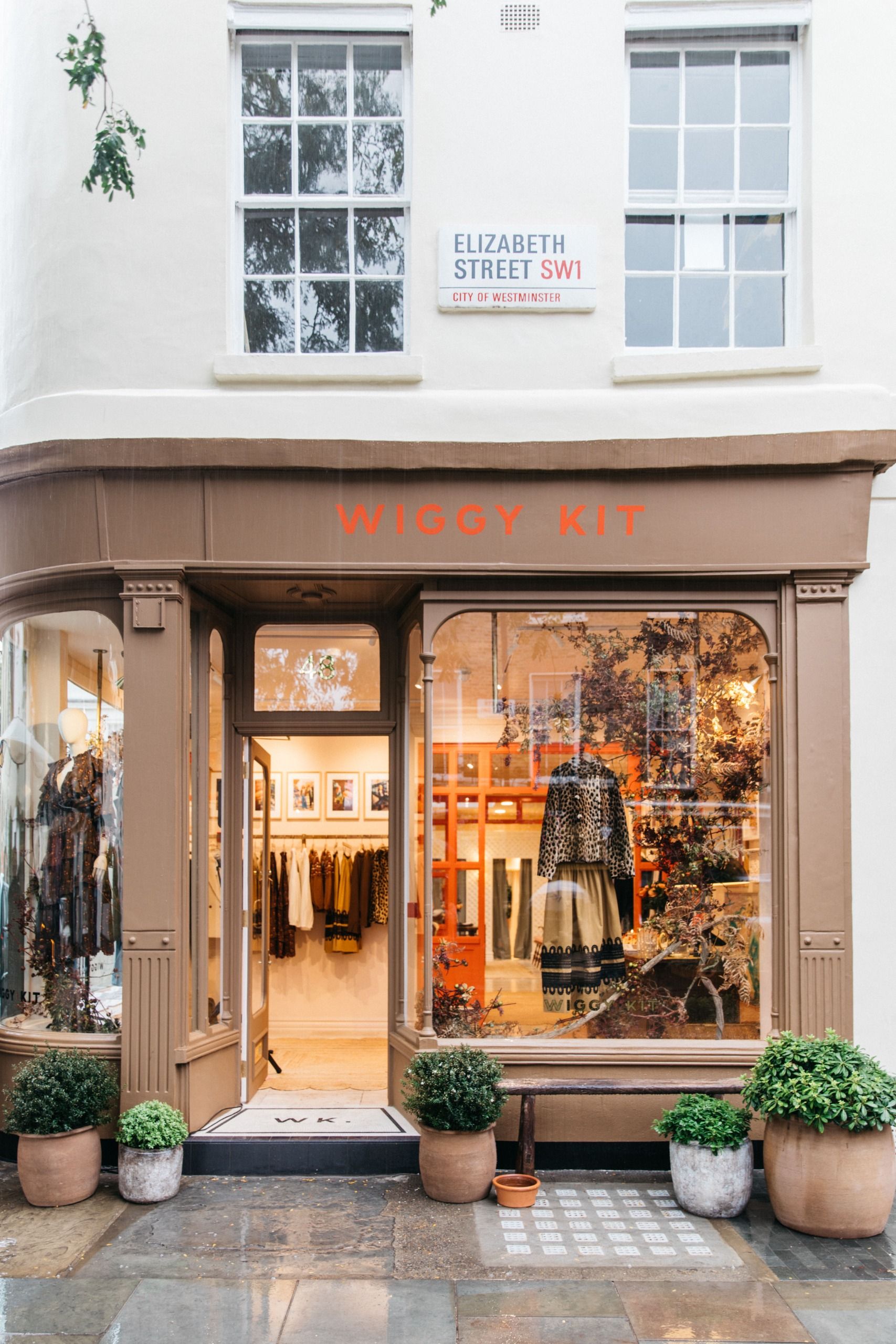 A womenswear shop facade on London's Elizabeth street