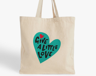 Give a Little Love Cotton Tote Bag