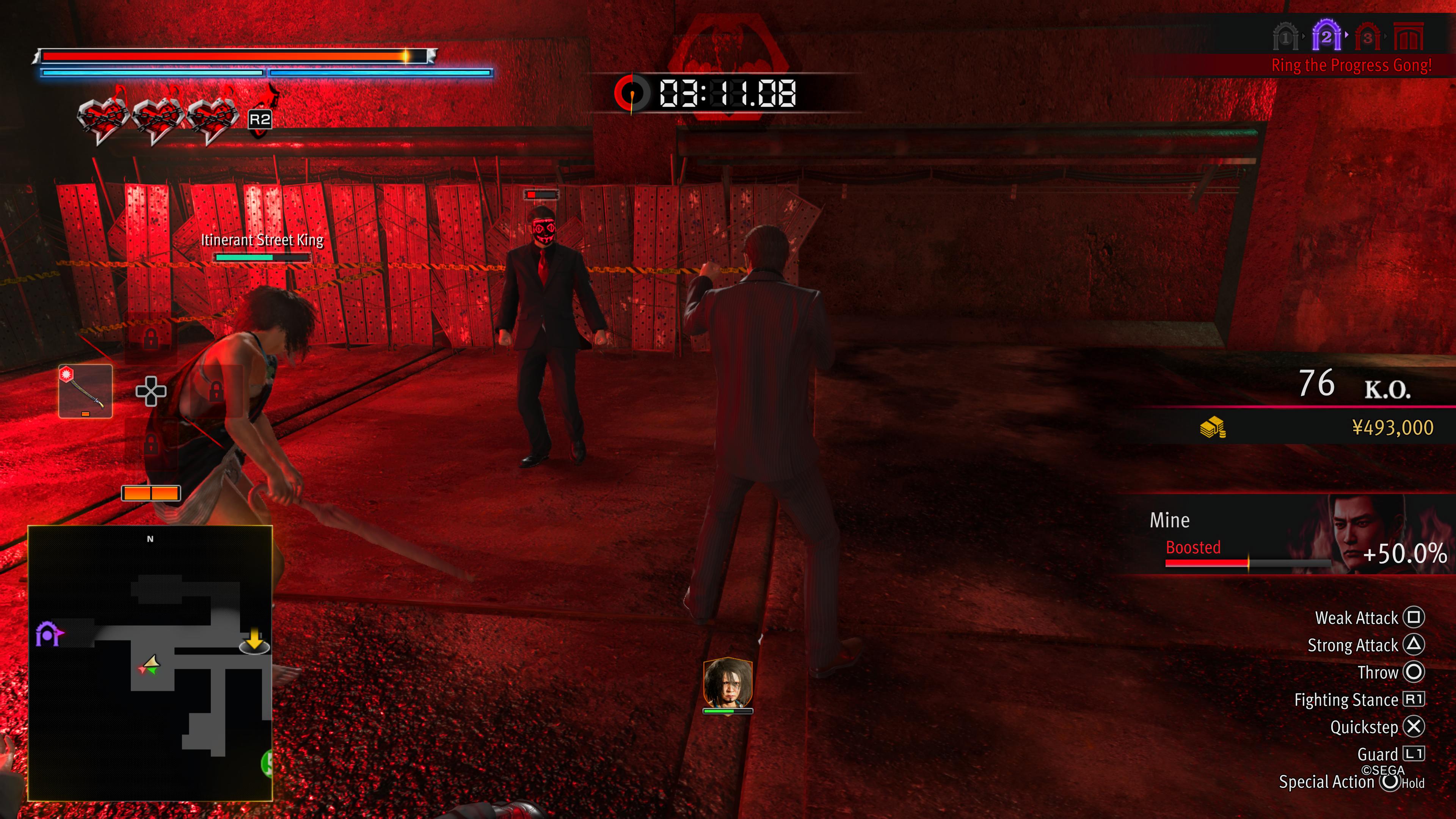 Mine battles through Hell's Area in Dark Ties