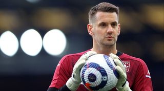 Goalkeeper Thomas Heaton of Manchester United during the Manchester United v Athletic Bilbao, pre-season friendly match at Aviva Stadium on August 6th, 2023 in Dublin, Ireland