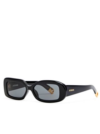 La Rond Carré Rectangle-Frame Sunglasses