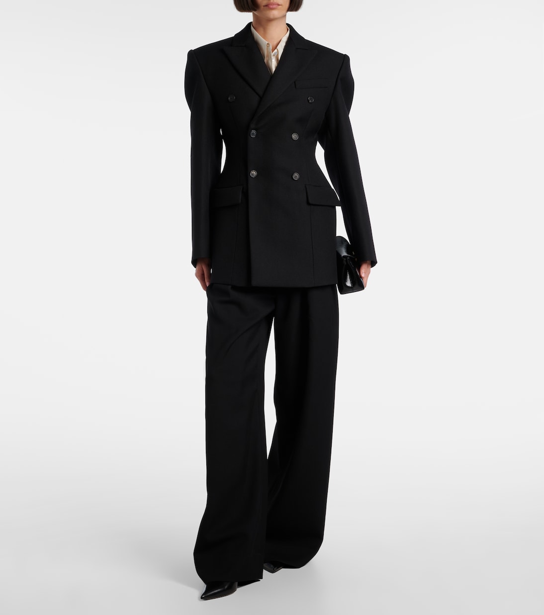 Wool Blazer in Black - Wardrobe Nyc