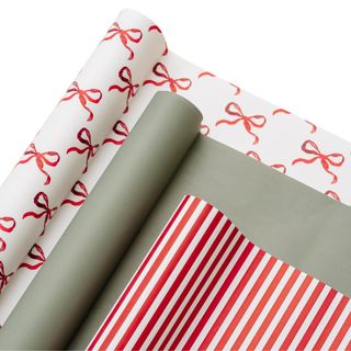 Merry Market 3-pack Premium Matte Christmas Wrapping Paper