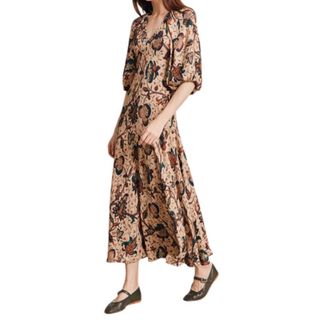 Ghost London Dane Crepe Midi Dress 