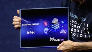 Samsung unveils slidable PC concept at Intel Innovation conference.