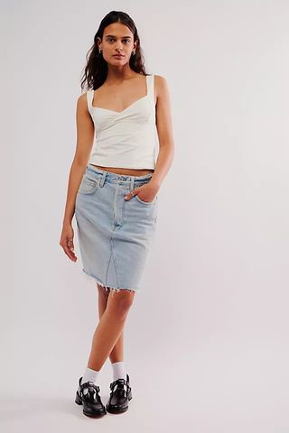 Citizens of Humanity, Carolina Destructed Knee-Length Skirt