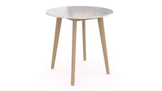 Nathan James 41402 Amalia Round Marble Bistro Dining Table