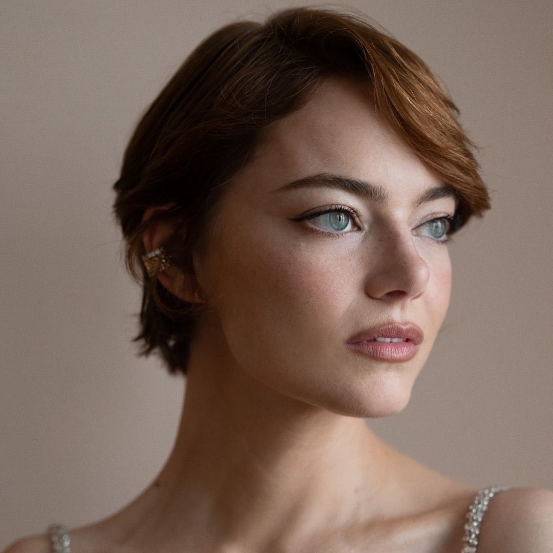 Emma Stone with pixie cut