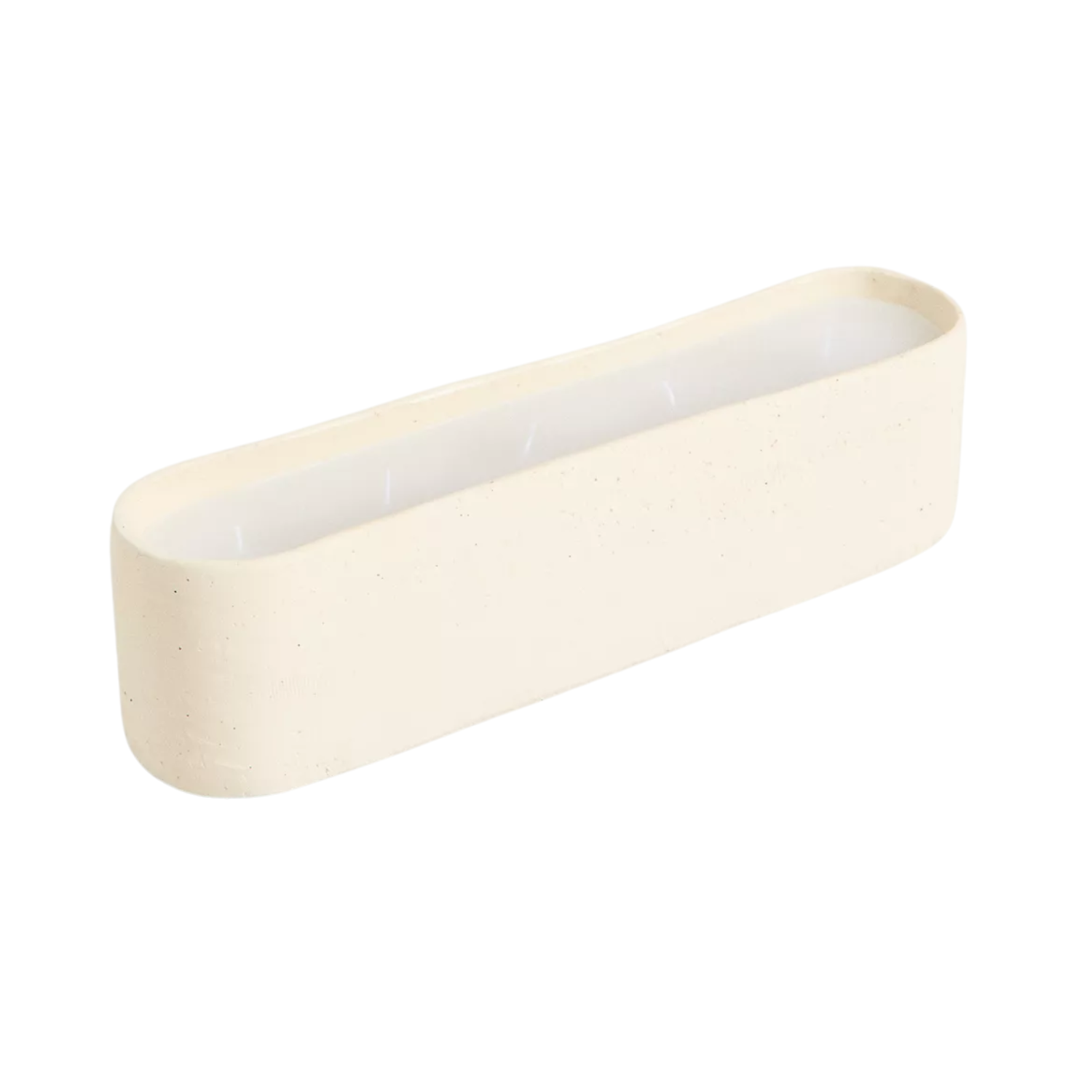 A long white ceramic decorative candle from Zara Home