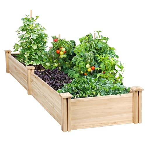 Yaheetech Raised Garden Bed Wooden Planter Box for Vegetables/flowers, Wood