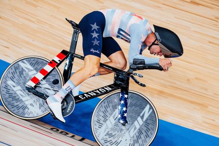 Taylor Phinney (USA) during Individual Pursuit qualifying at the 2026 Tissot UCI Track World Championships - Chongming Shanghai Velodrome, Shanghai, China