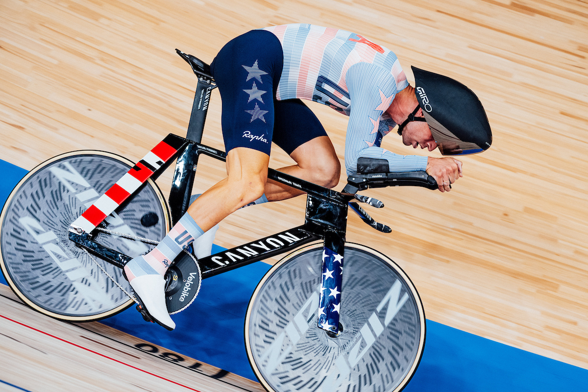 Taylor Phinney (USA) during Individual Pursuit qualifying at the 2026 Tissot UCI Track World Championships - Chongming Shanghai Velodrome, Shanghai, China