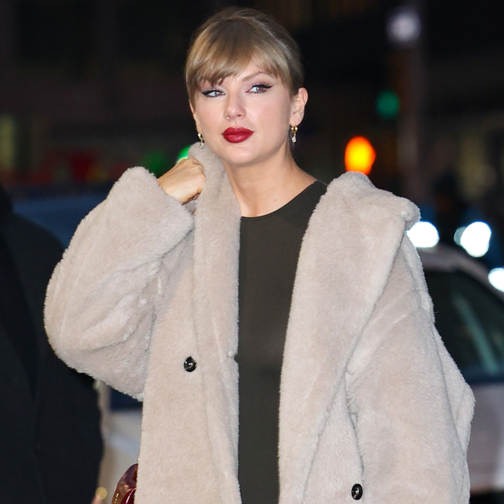 Taylor Swift arriving at the late show with stephen colbert