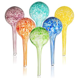 six multi-colored Watering Globes