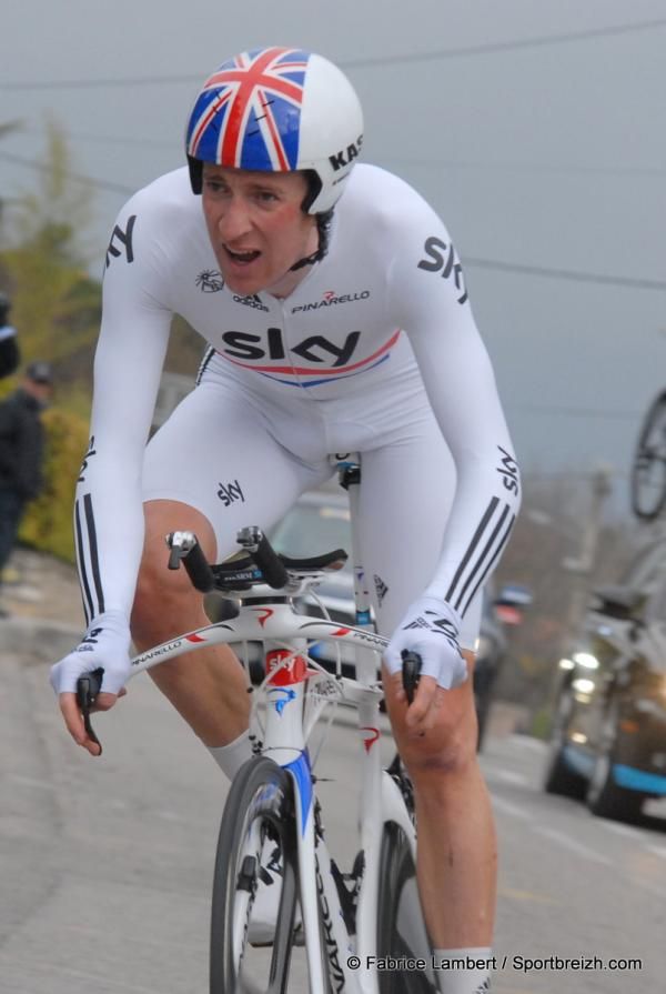 Bradley Wiggins (Team Sky), the British time trial champion, came in second, 20" down on Martin.