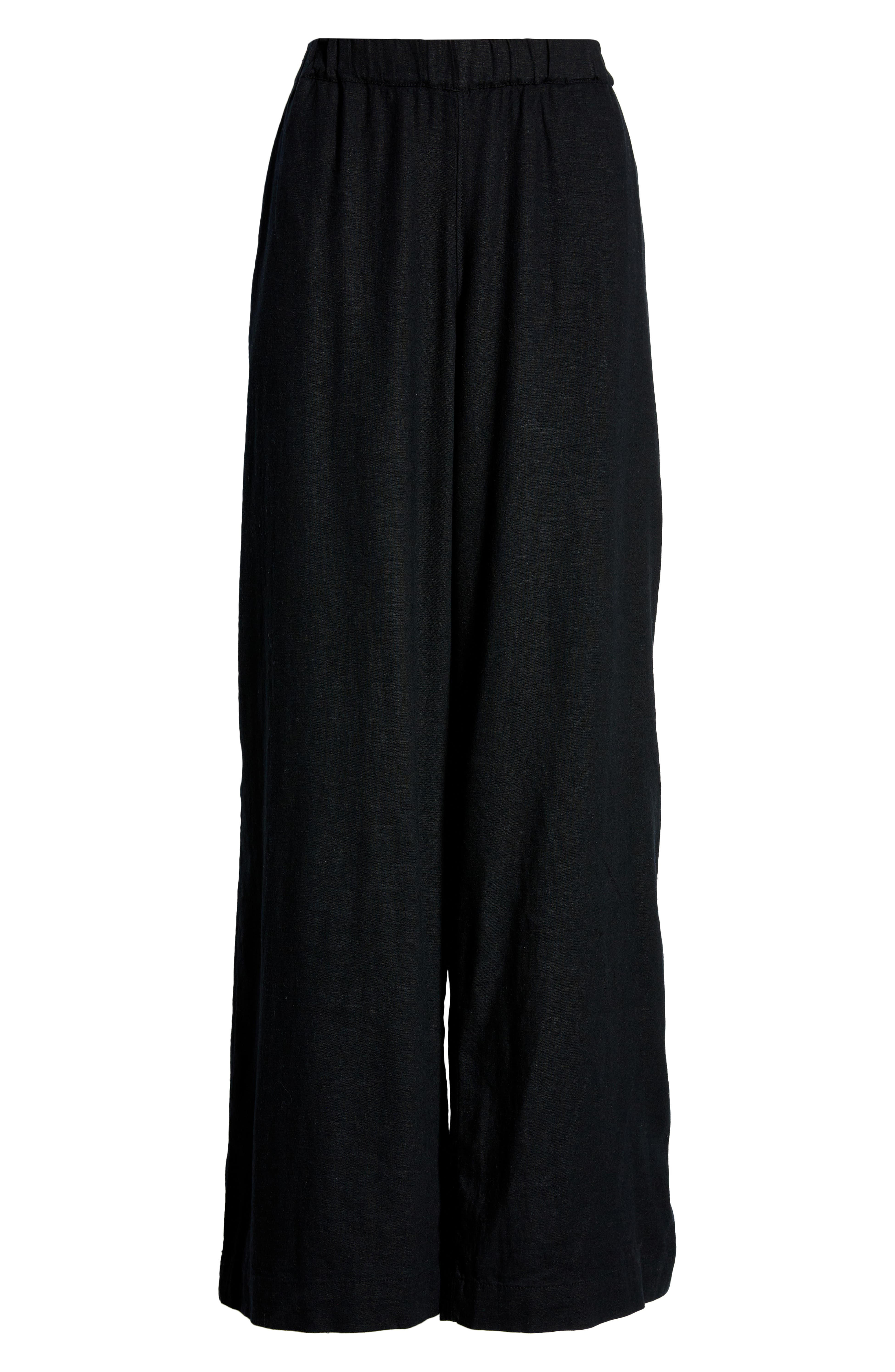 Caslon, Wide Leg Pull-On Linen Blend Pants