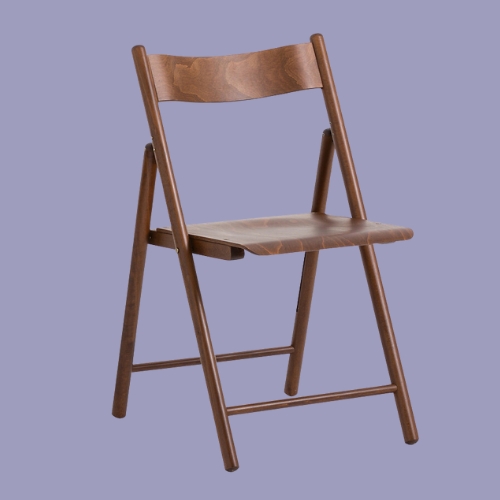 LA REDOUTE INTERIEURS, Set of 2 Panni Folding Chairs in Beech and Veneer
