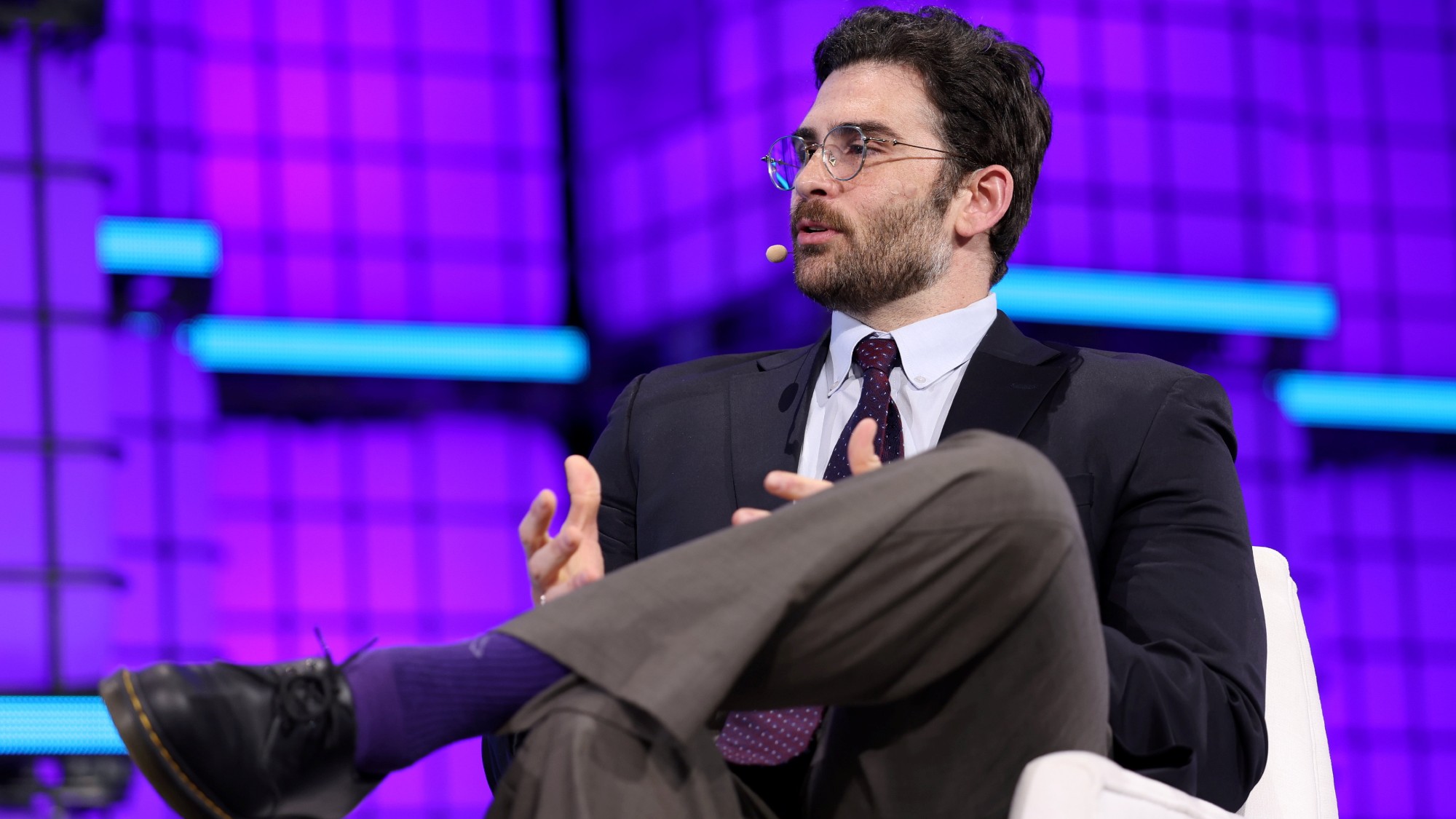 Hasan Piker speaks at Web Summit Vancouver in April 2026.