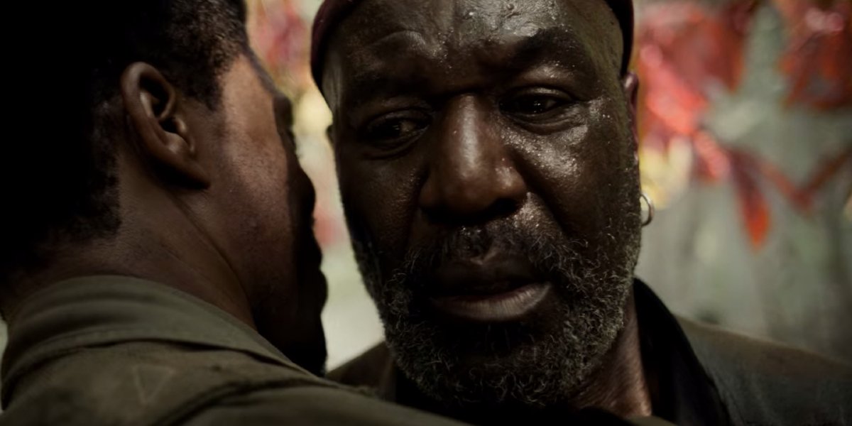 Da 5 Bloods Chadwick Boseman forgives Delroy Lindo in the jungle