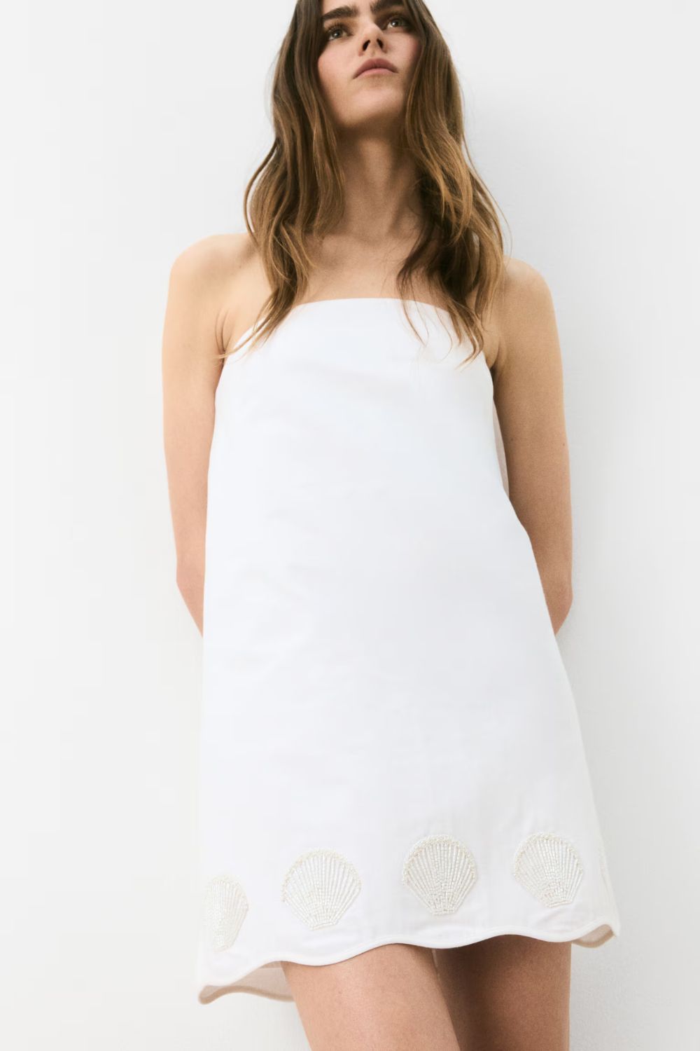 H&M Bead Embellished Bandeau Dress