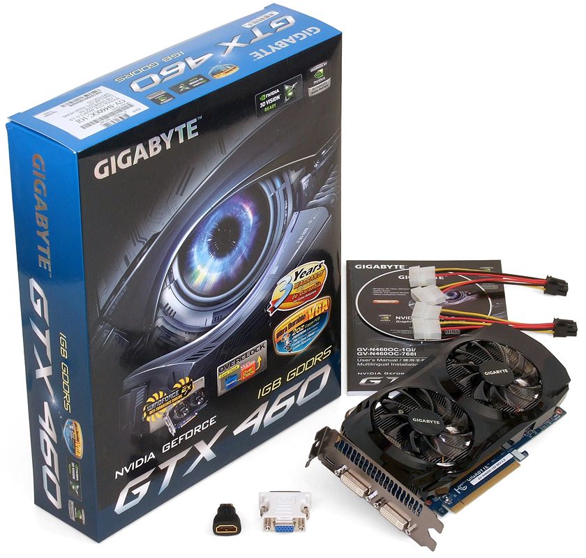 Gigabyte GTX 460 GV-N460OC-1GI - Roundup: Nine GeForce GTX 460 1 GB ...