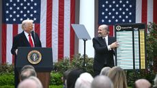 President Donald Trump and Commerce Secretary Howard Lutnick unveil steep tariffs