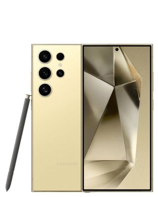 Samsung Galaxy S24 Ultra in gold render.
