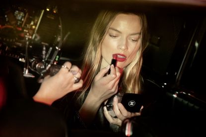 Chanel Rouge Allure Velvet Nuit Blanche campaign starring Margot Robbie
