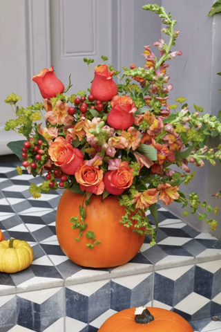 Pumpkin flower arrangements