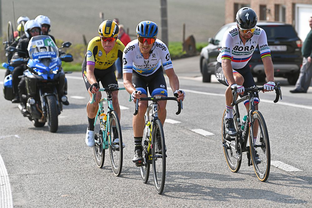 Matteo Trentin in the breakaway at Gent-Wevelgem