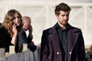 Peter Sagan waits to meet the Pope