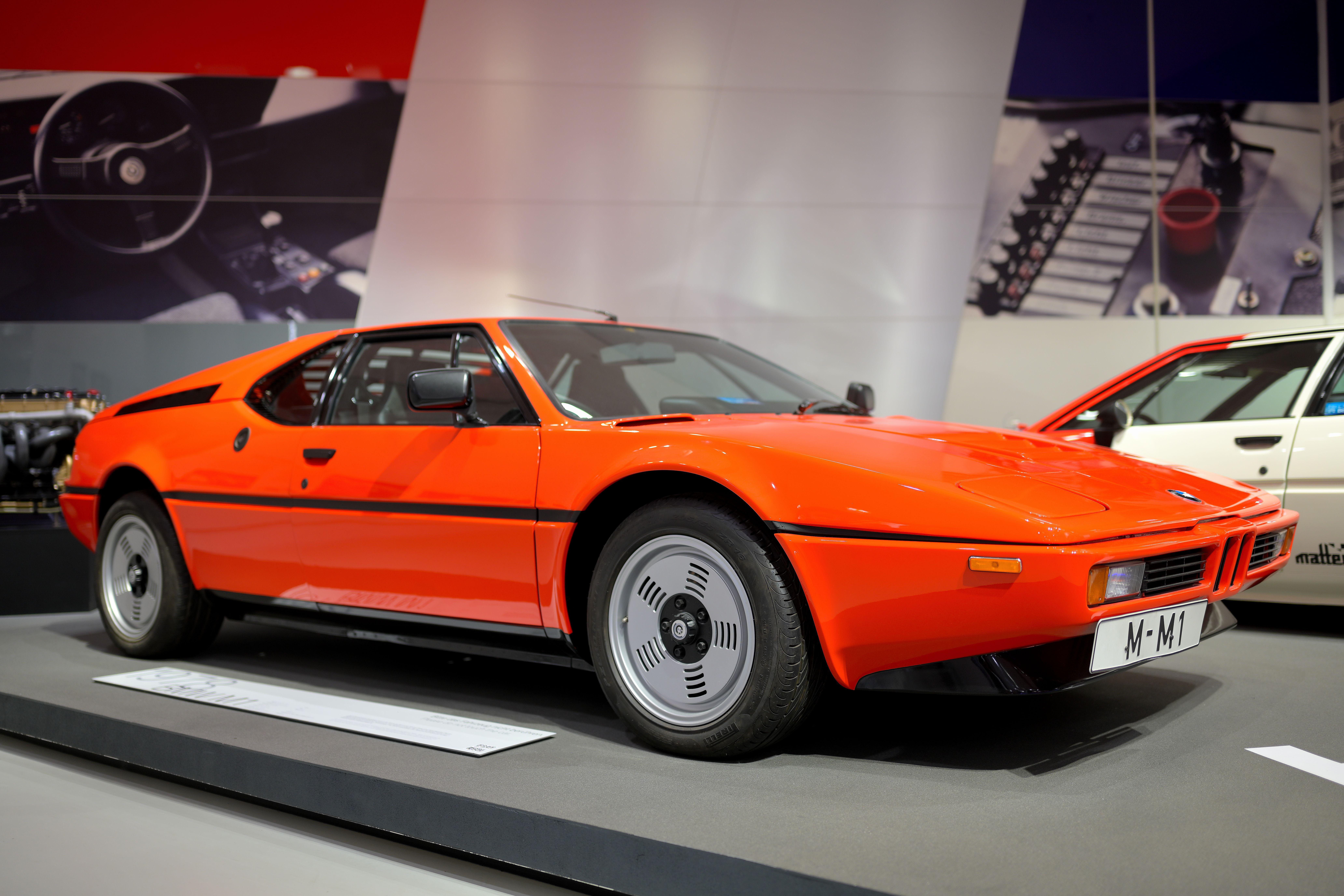 The BMW Museum - a fascinating journey through the company history, innovation, and design of German engineering excellence, Munich DE. Pictured is a side profile of the M1